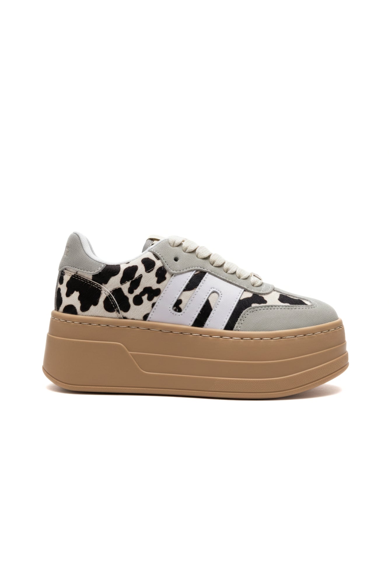 SAM SNEAKERS - GREY ANIMAL PRINT