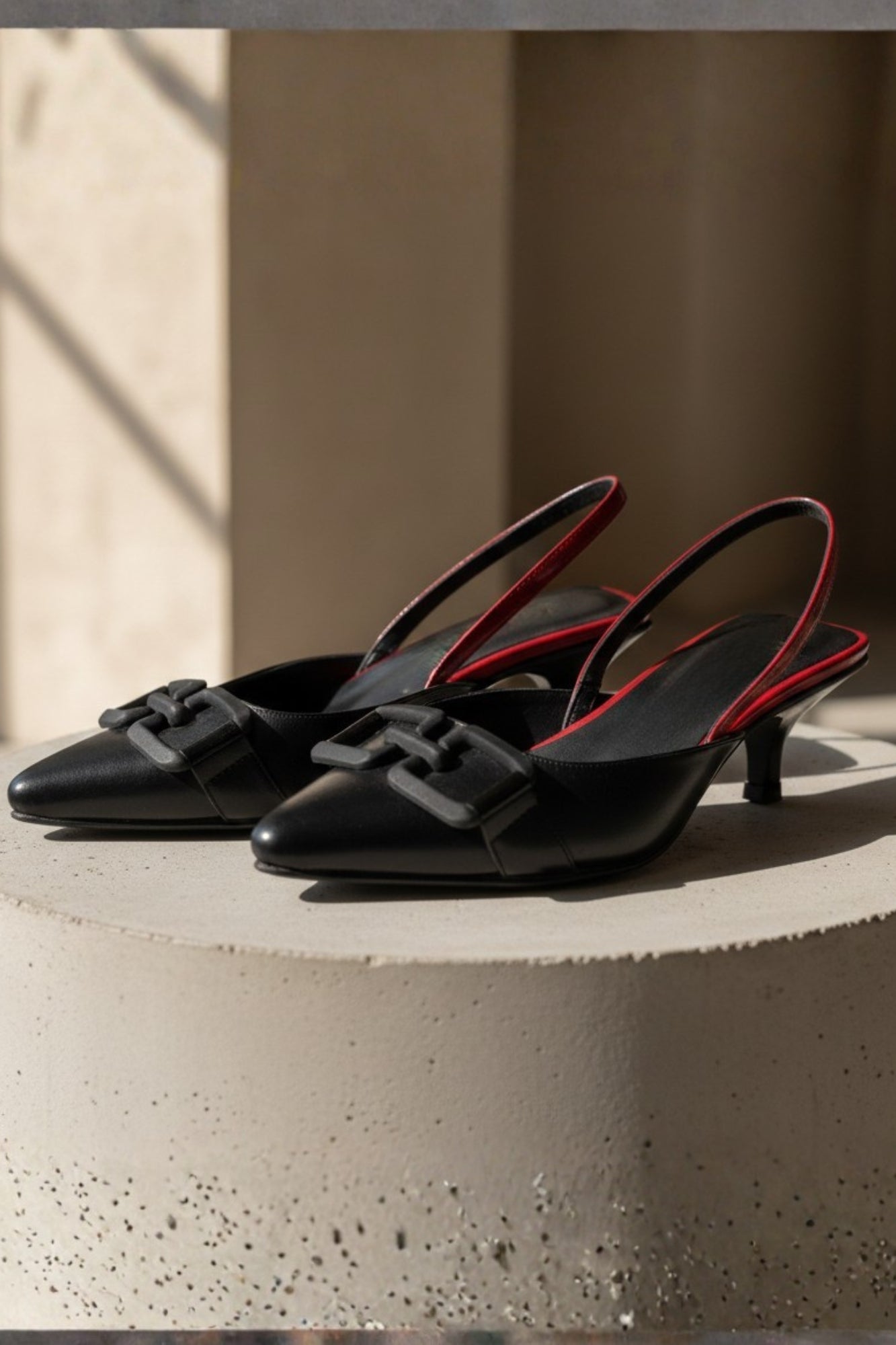 STILETTOS - BLACK & RED